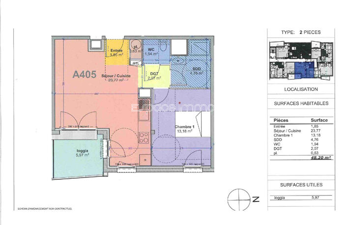 APPARTEMENT T2 - 48m² -  LOGGIA 5M² - MAROMME - DISPOSITIF PINEL — photo 5