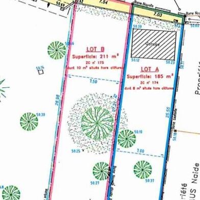 Terrain 211 m²