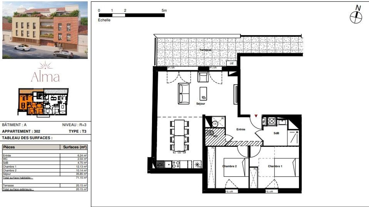 appartement 3 pièces 71 m2 à vendre à Labarthe-sur-Lèze (31860)