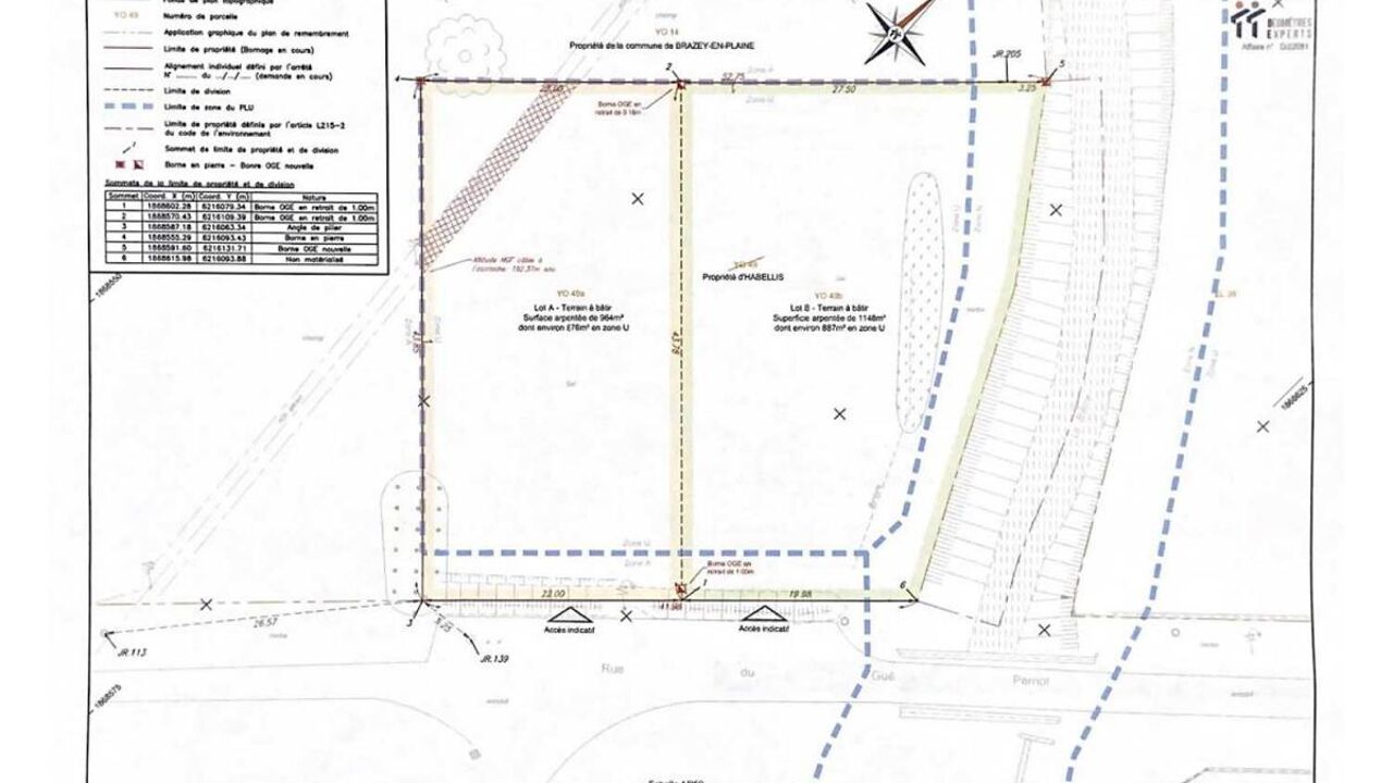 terrain  pièces 1148 m2 à vendre à Brazey-en-Plaine (21470)