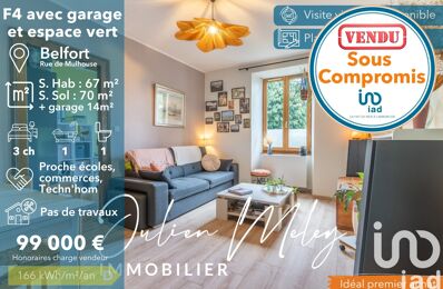 appartement 4 pièces 67 m2 à vendre à Belfort (90000)