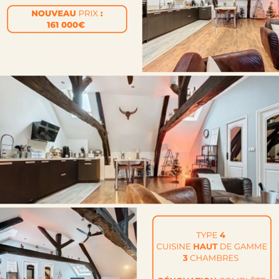 Appartement 4 pièces 161000 €