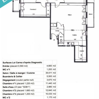 Appartement 4 pièces 95 m²