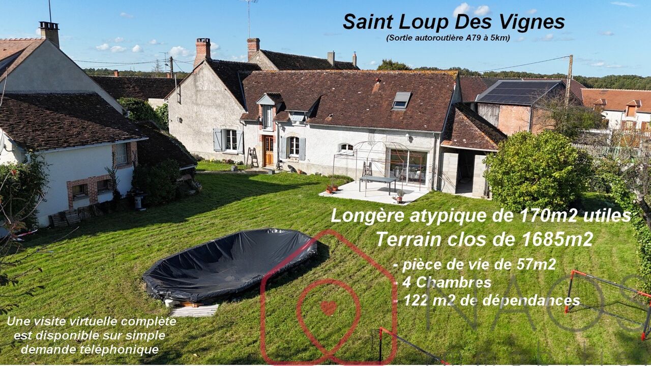 maison 6 pièces 170 m2 à vendre à Saint-Loup-des-Vignes (45340)