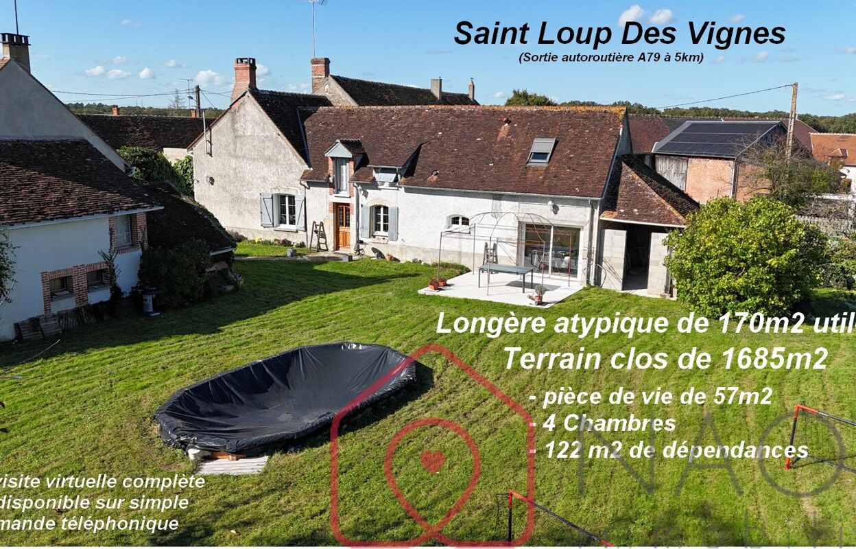 maison 6 pièces 170 m2 à vendre à Saint-Loup-des-Vignes (45340)