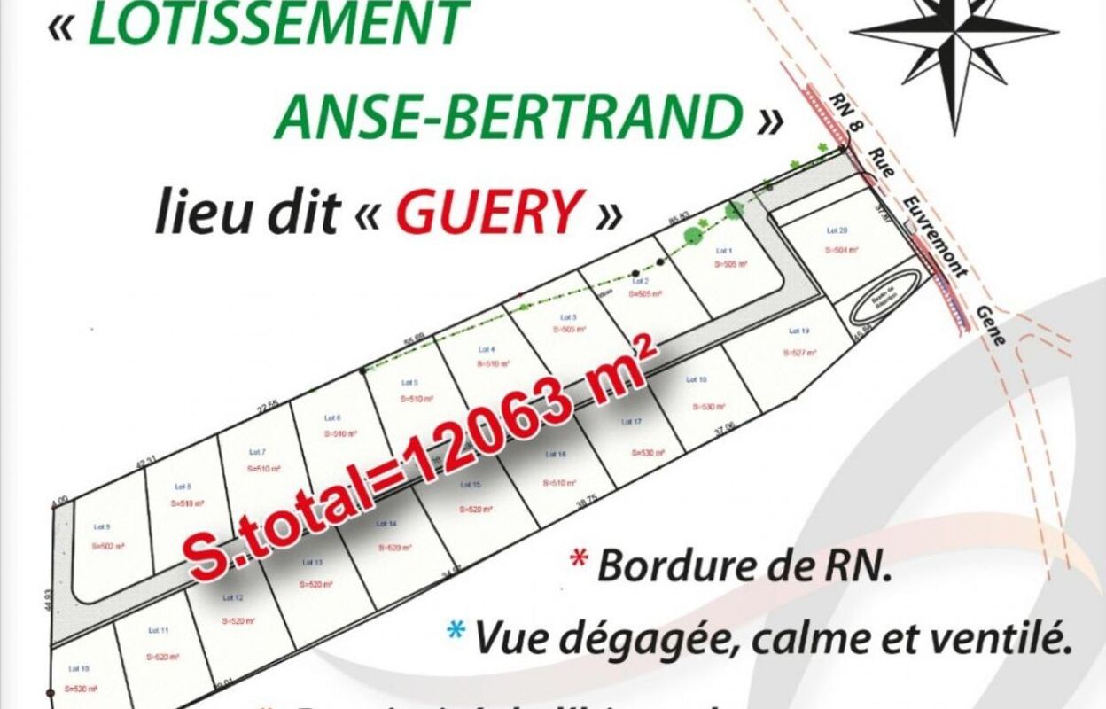 terrain  pièces 500 m2 à vendre à Anse-Bertrand (97121)