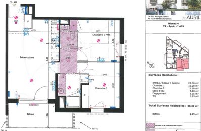 appartement 3 pièces 60 m2 à louer à Bourgoin-Jallieu (38300)