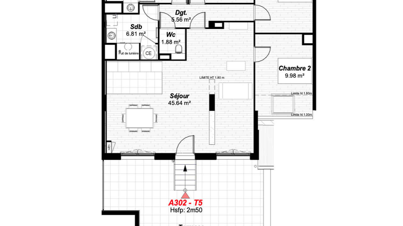 appartement 5 pièces 104 m2 à vendre à Reims (51100)