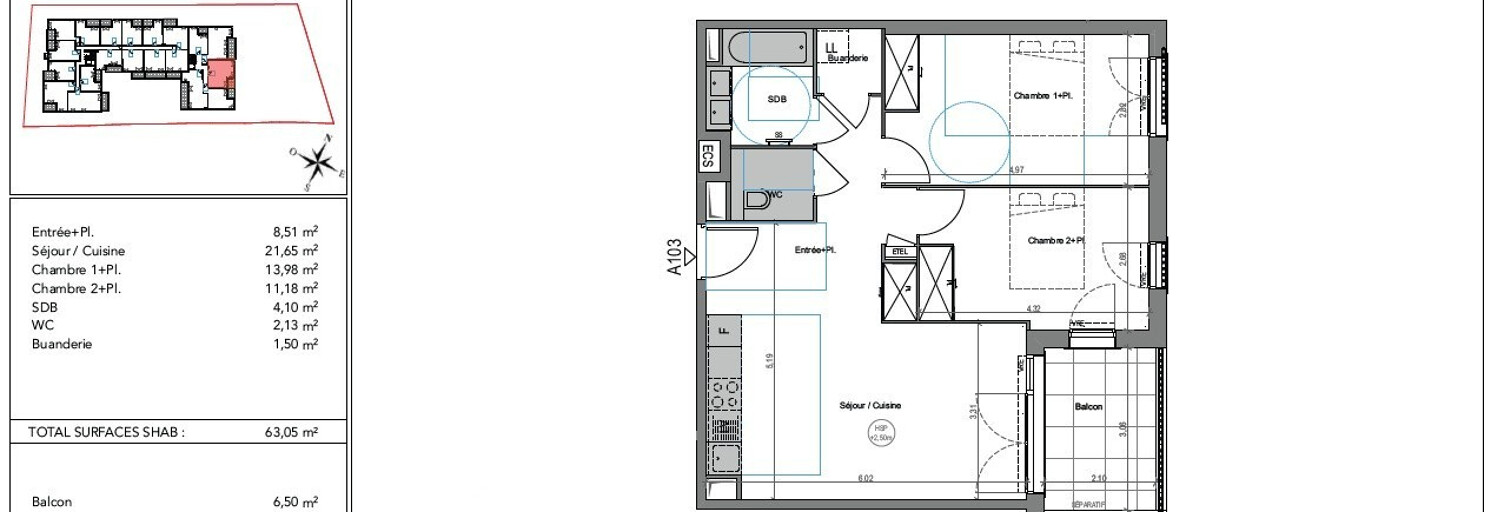 Appartement 3 Pièces 63 m² à vendre à Cogolin (83310)