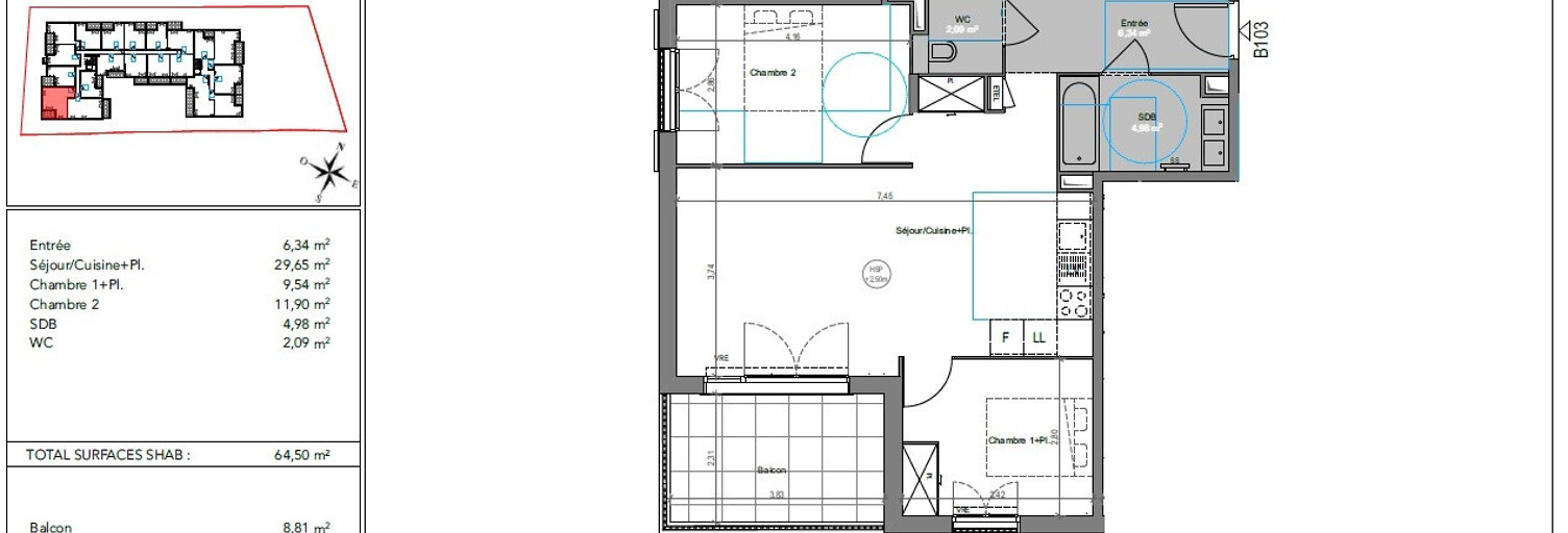 Appartement 3 Pièces 64 m² à vendre à Cogolin (83310)