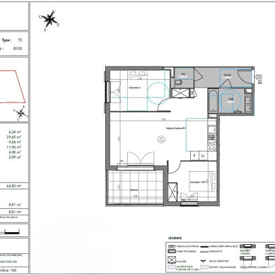 Appartement 3 pièces 323625 €