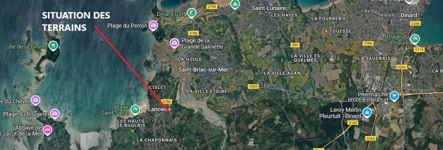 Terrain  517 m² à vendre à Lancieux (22770)