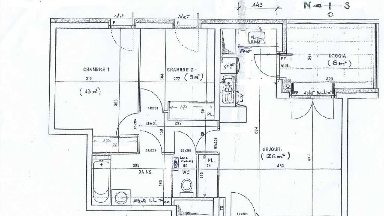 appartement 3 pièces 59 m2 à louer à Marseille 3 (13003)