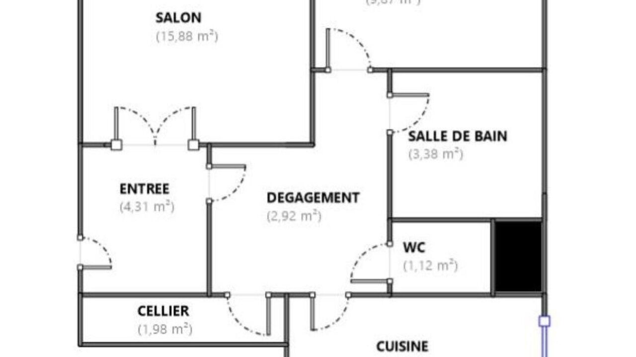 appartement 2 pièces 48 m2 à vendre à Garges-Lès-Gonesse (95140)