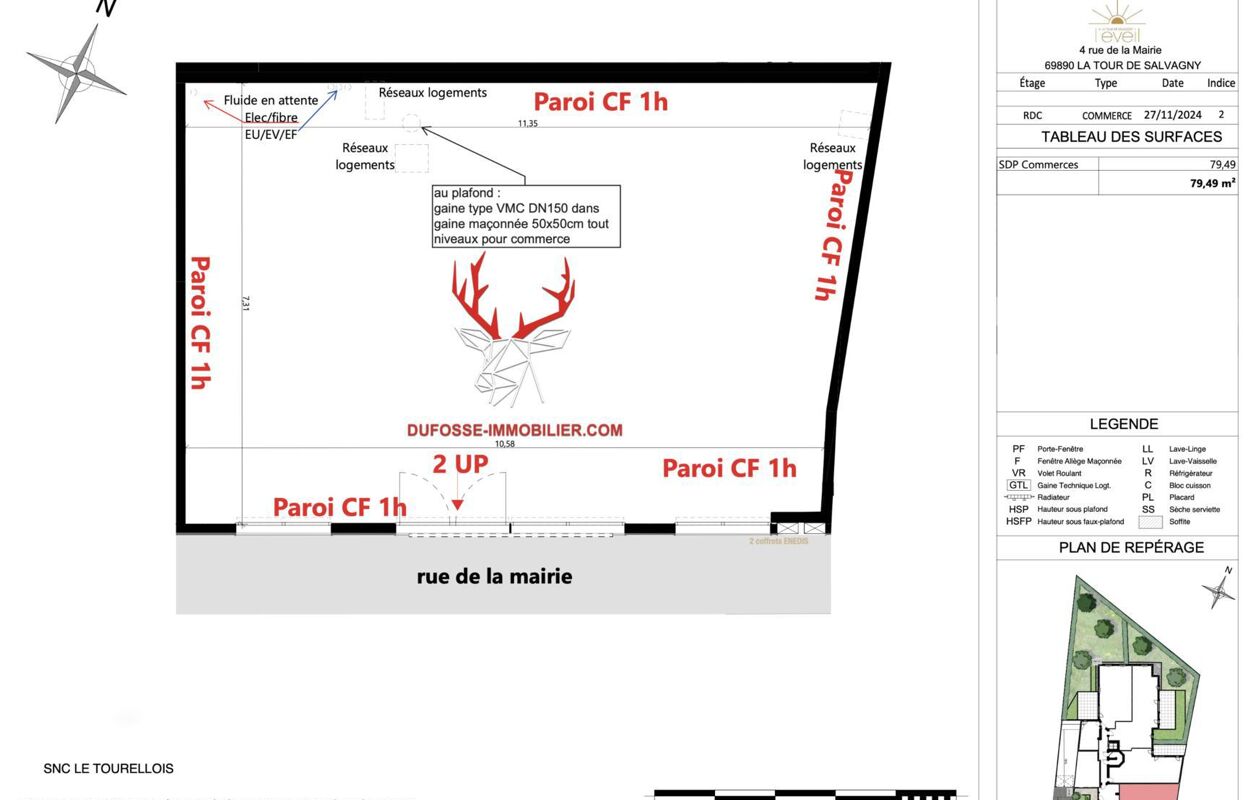 commerce  pièces 80 m2 à vendre à La Tour-de-Salvagny (69890)