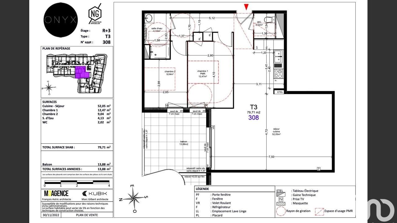 appartement 3 pièces 79 m2 à vendre à Agde (34300)