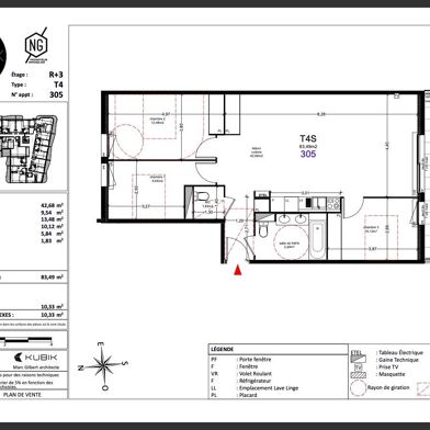 Appartement 4 pièces 83 m²