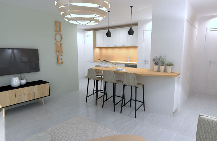 Appartement 2 pièces de 47m2 avec terrasse de 20m2 et parkin — photo 5