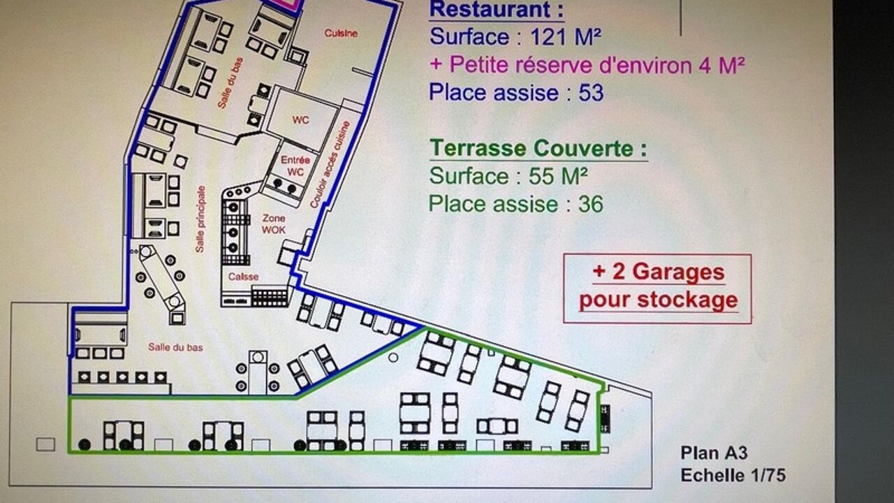 commerce 3 pièces 120 m2 à vendre à Mâcon (71000)