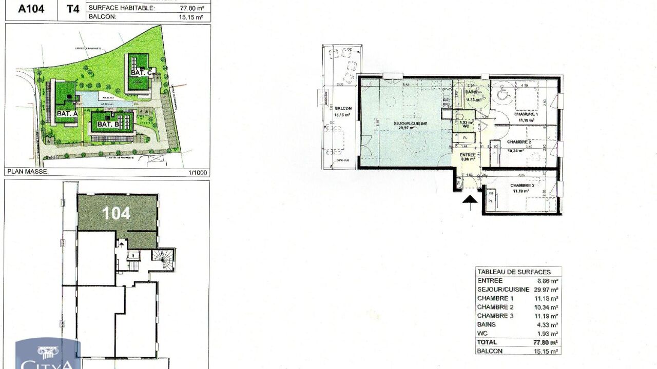 appartement 4 pièces 77 m2 à louer à Le Bourget-du-Lac (73370)