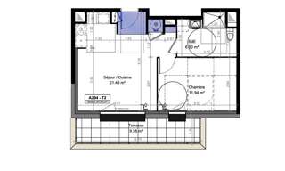 Appartement 2 Pièces 41 m² à vendre à Carpiquet (14650)