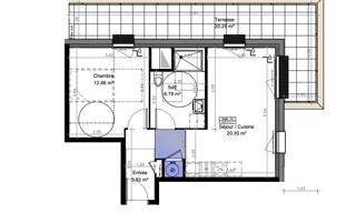 Appartement 2 Pièces 43 m² à vendre à Carpiquet (14650)