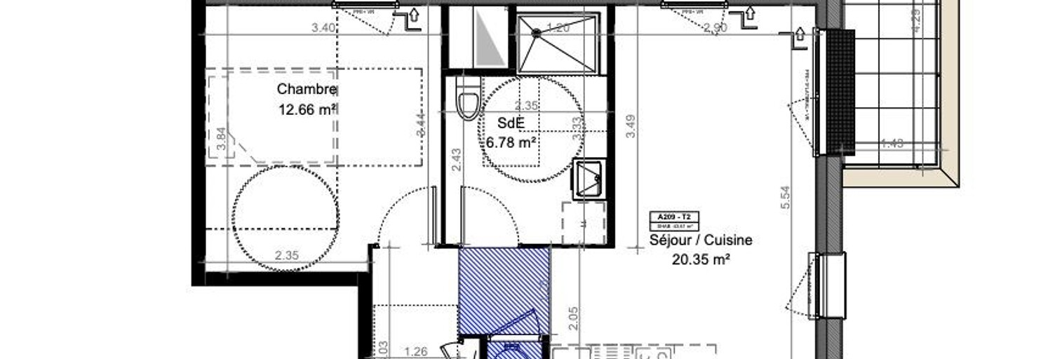 Appartement 2 Pièces 43 m² à vendre à Carpiquet (14650)