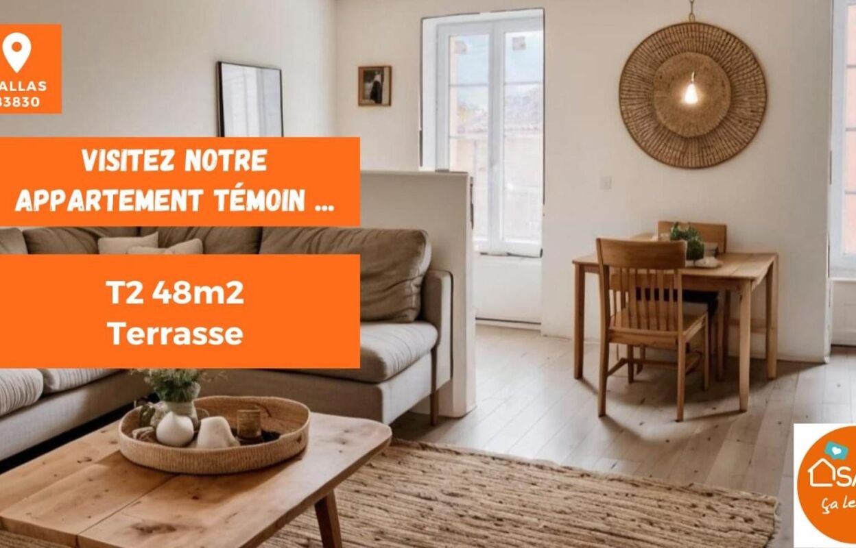 appartement 2 pièces 48 m2 à vendre à Callas (83830)