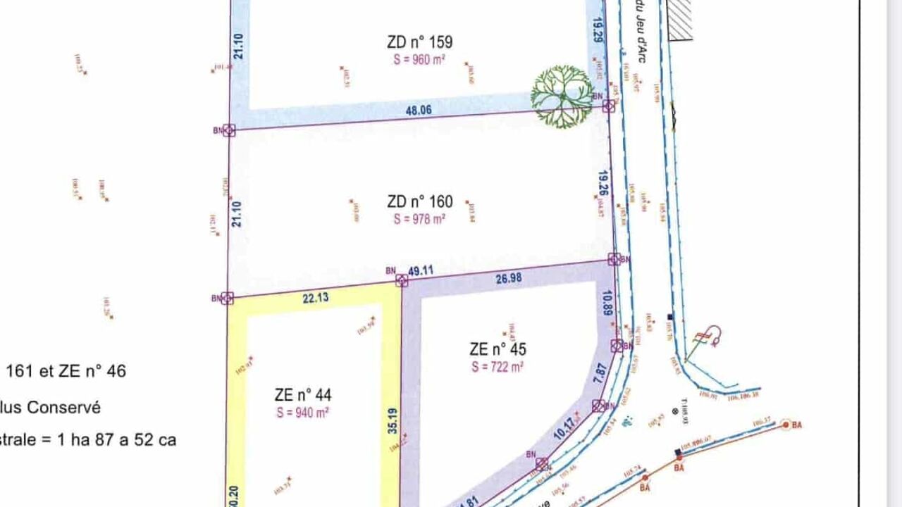 terrain  pièces 978 m2 à vendre à Guivry (02300)