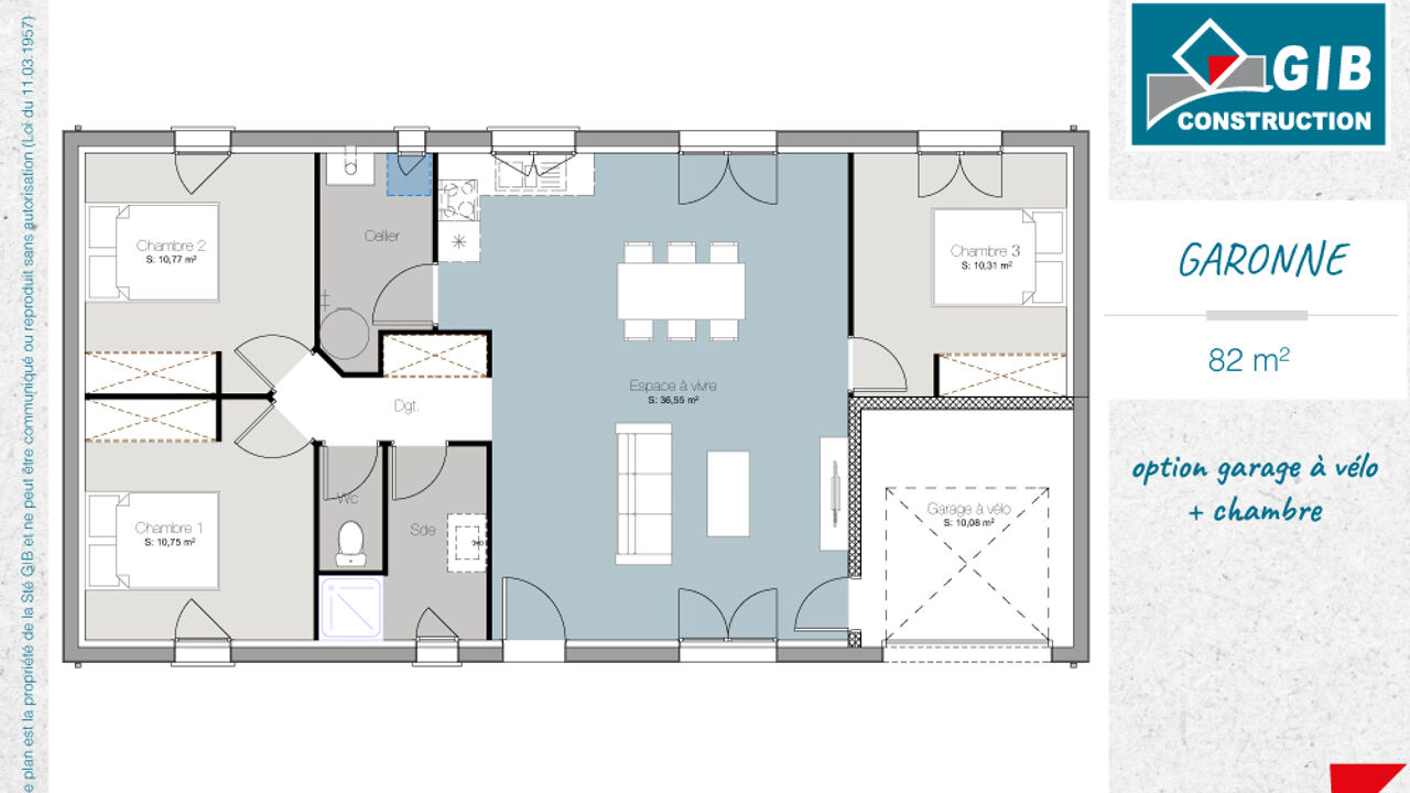 maison 82 m2 à construire à Cussac-Fort-Médoc (33460)