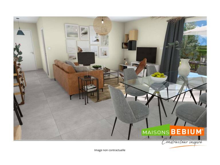 Projet de construction d'une maison 80.07 m² avec terrain à EGLISENEUVE-PRES-BILLOM (63) — photo 1