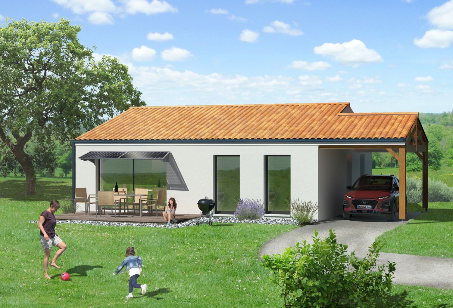 Projet de construction d'une maison 89.33 m² avec terrain à JAUNAY-MARIGNY (86) — photo 1