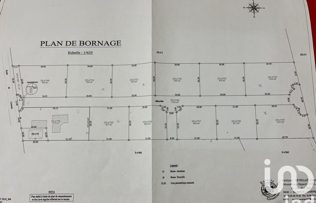 terrain  pièces 804 m2 à vendre à Domats (89150)