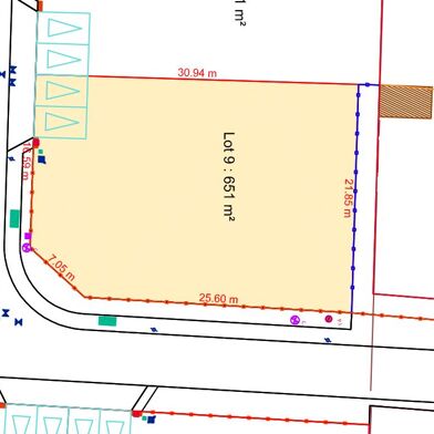 Terrain à construire 621 m²