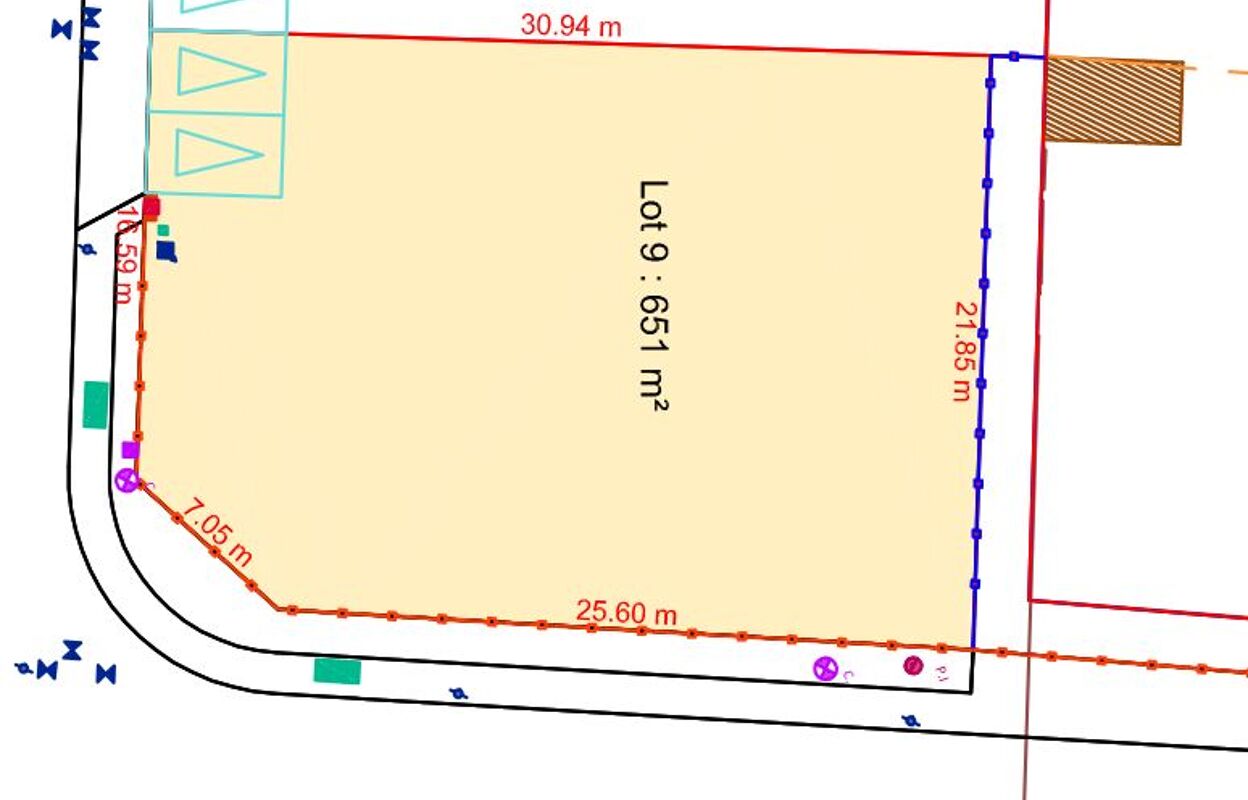 terrain 621 m2 à construire à Amilly (28300)