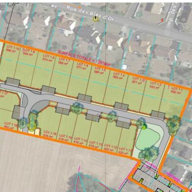 Terrain à construire 420 m²