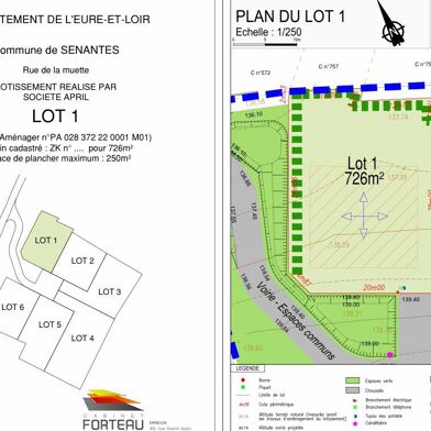 Terrain à construire 727 m²