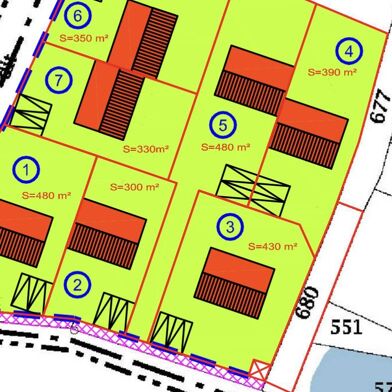 Terrain à construire 430 m²