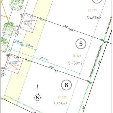 Terrain à construire 450 m²