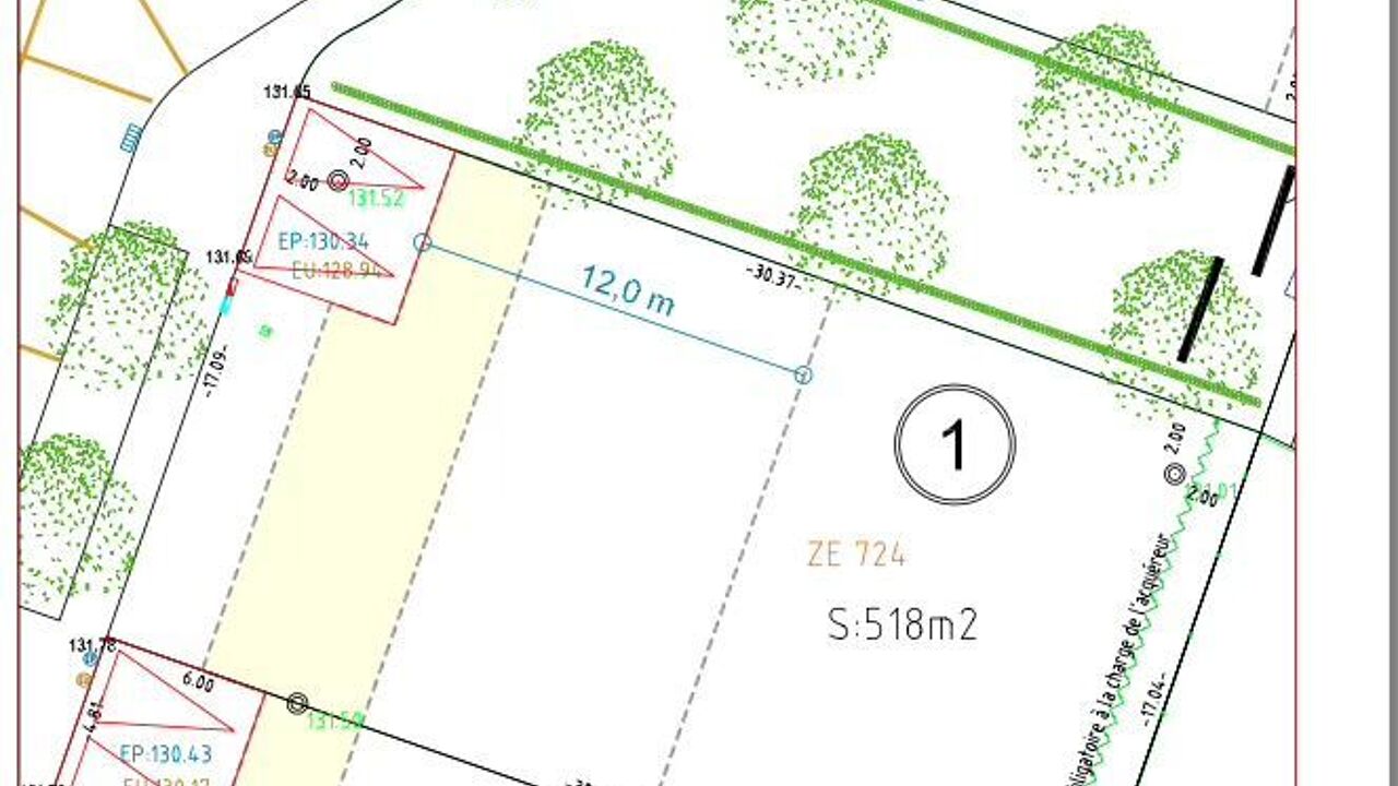 terrain 518 m2 à construire à Nogent-le-Roi (28210)