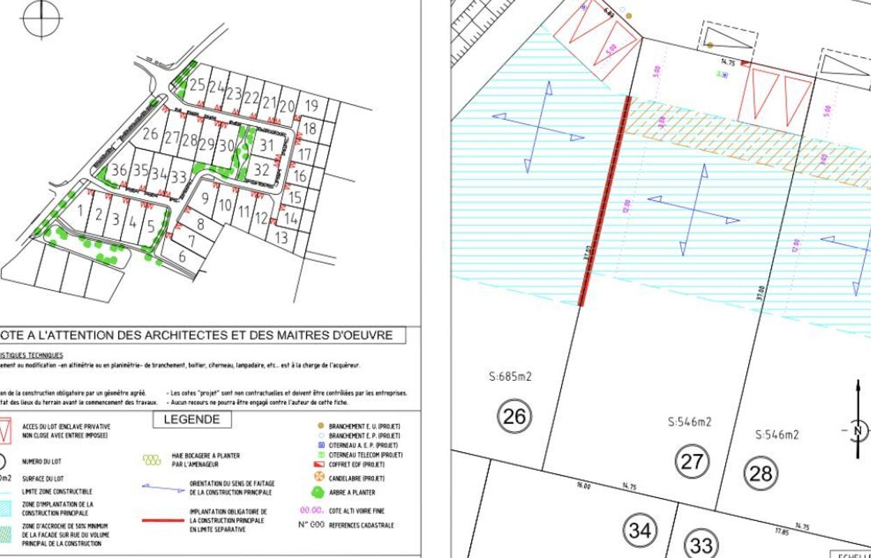 terrain 546 m2 à construire à Chartres (28000)