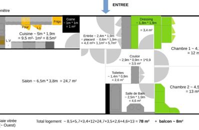 location appartement 2 300 € CC /mois à proximité de Fresnes (94260)