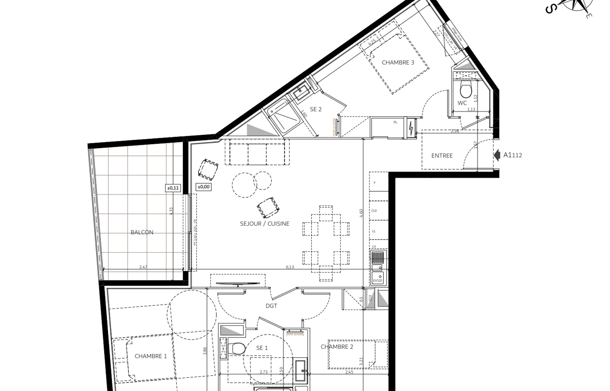 appartement 4 pièces 79 m2 à vendre à Saint-André-de-la-Roche (06730)