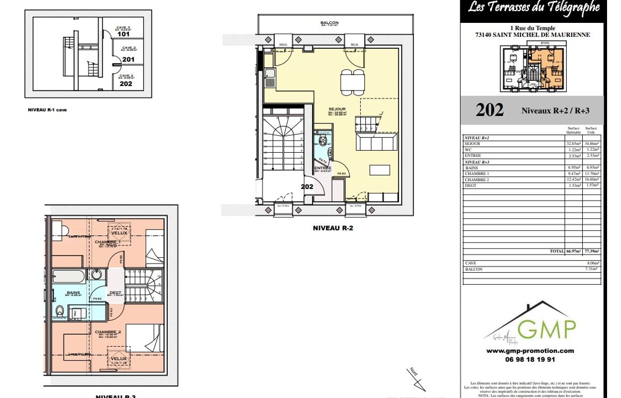 appartement 3 pièces 67 m2 à vendre à Saint-Michel-de-Maurienne (73140)