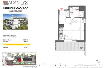 location appartement 465 € CC /mois à proximité de Saint-Jean (31240)