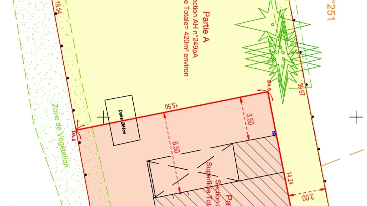 terrain  pièces 420 m2 à vendre à Melesse (35520)