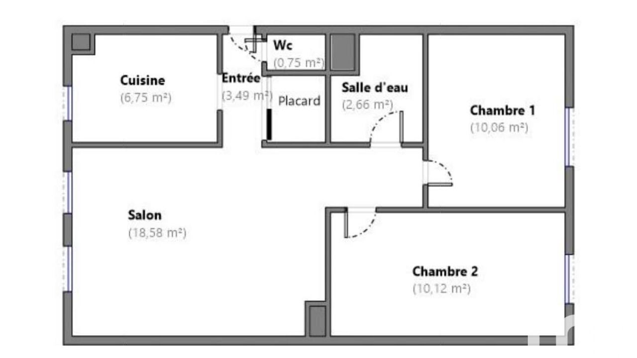 appartement 3 pièces 53 m2 à vendre à Créteil (94000)