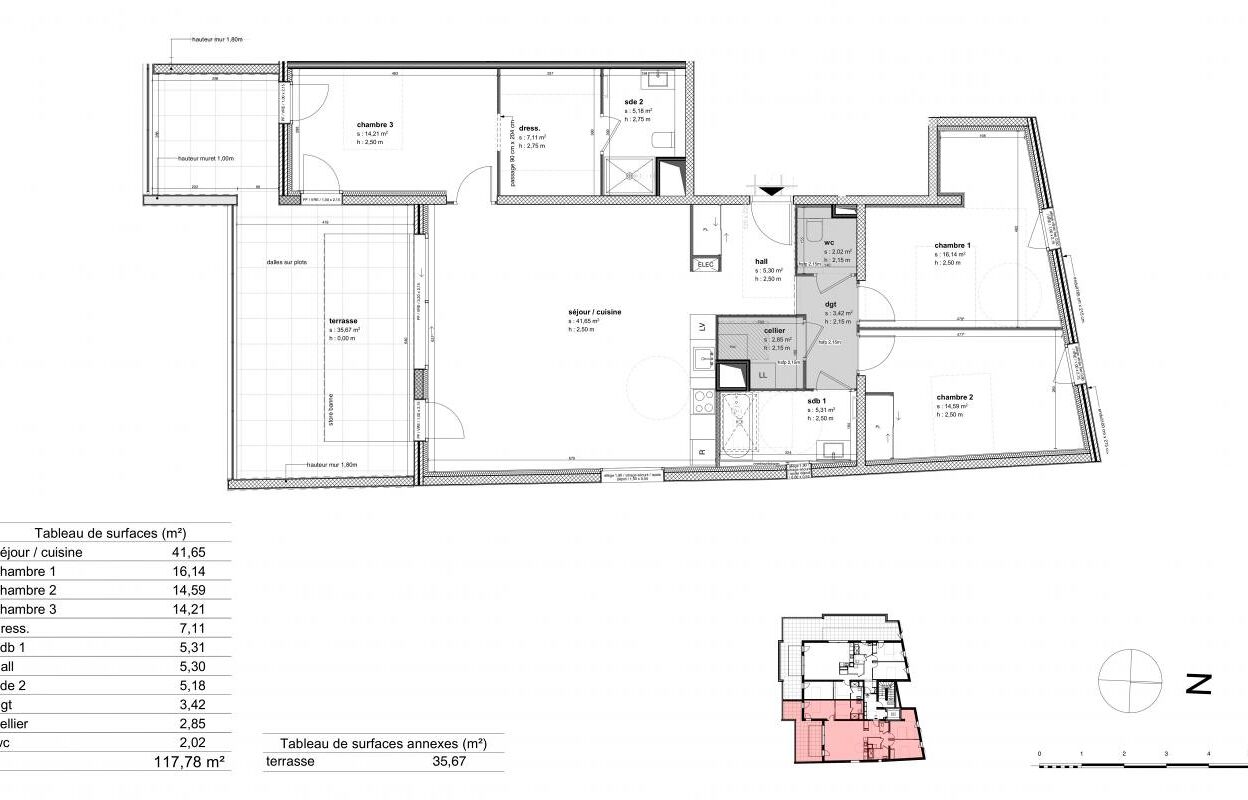 appartement 4 pièces 117 m2 à vendre à Romans-sur-Isère (26100)