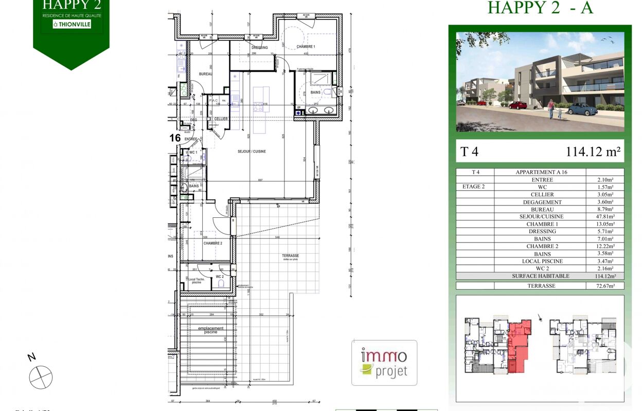 appartement 4 pièces 114 m2 à vendre à Thionville (57100)