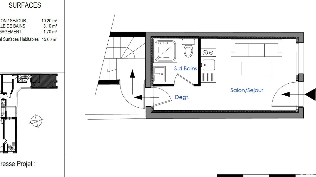 appartement 1 pièces 15 m2 à vendre à Bagneux (92220)